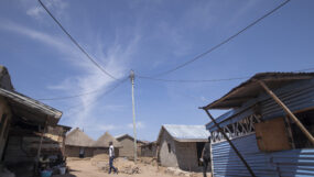 Power connections in Ndeda Island, Lake Victoria, Kenya.