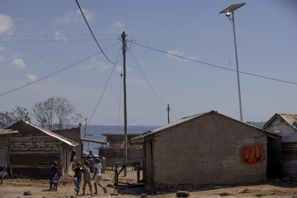 Power connections in Ndeda Island, Lake Victoria, Kenya.