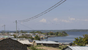 Power connections in Ndeda Island, Lake Victoria, Kenya.