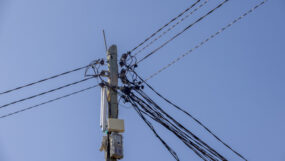 Power connections in Sidonge Village, Busia, Kenya.